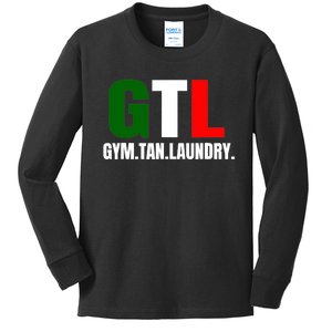 Gym Tan Laundry GTL New Jersey Garden NJ Shore Italian Flag Kids Long Sleeve Shirt