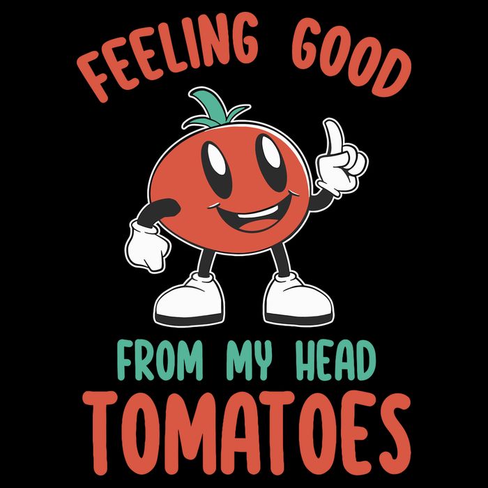 Groovy Tomato Lover Vegan Feeling Good From My Head Tomatoes Flexfit Unipanel Trucker Cap