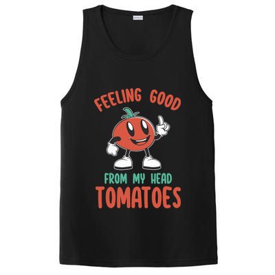 Groovy Tomato Lover Vegan Feeling Good From My Head Tomatoes PosiCharge Competitor Tank