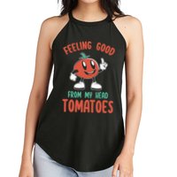 Groovy Tomato Lover Vegan Feeling Good From My Head Tomatoes Women's Perfect Tri Rocker Tank
