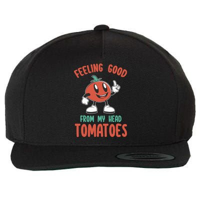 Groovy Tomato Lover Vegan Feeling Good From My Head Tomatoes Wool Snapback Cap