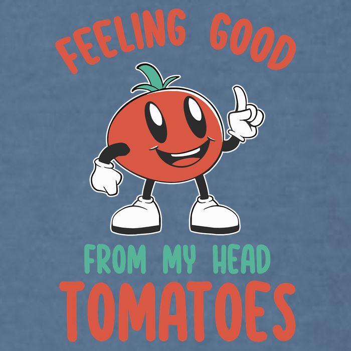 Groovy Tomato Lover Vegan Feeling Good From My Head Tomatoes Garment-Dyed Sweatshirt