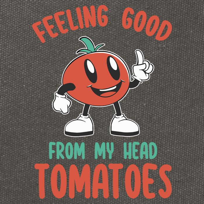 Groovy Tomato Lover Vegan Feeling Good From My Head Tomatoes Cotton Canvas Backpack