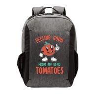 Groovy Tomato Lover Vegan Feeling Good From My Head Tomatoes Vector Backpack