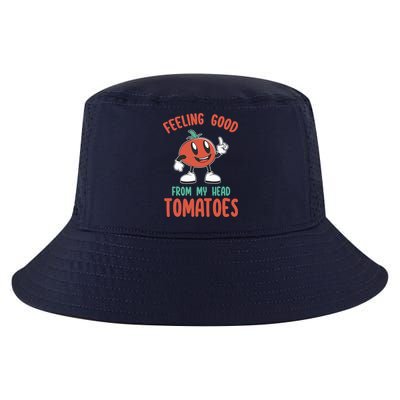 Groovy Tomato Lover Vegan Feeling Good From My Head Tomatoes Cool Comfort Performance Bucket Hat