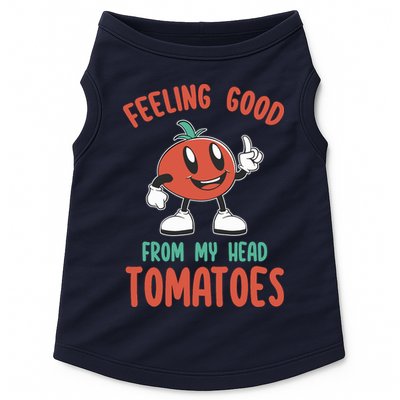 Groovy Tomato Lover Vegan Feeling Good From My Head Tomatoes Doggie Tank