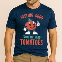 Groovy Tomato Lover Vegan Feeling Good From My Head Tomatoes Performance Shirt