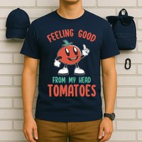 Groovy Tomato Lover Vegan Feeling Good From My Head Tomatoes T-Shirt