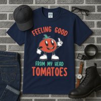 Groovy Tomato Lover Vegan Feeling Good From My Head Tomatoes Tall T-Shirt
