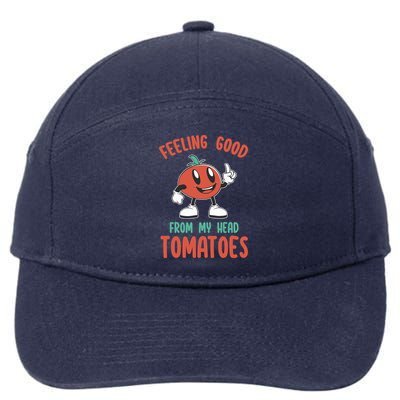 Groovy Tomato Lover Vegan Feeling Good From My Head Tomatoes 7-Panel Snapback Hat