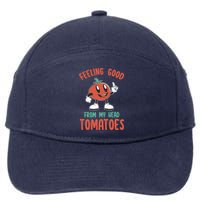 Groovy Tomato Lover Vegan Feeling Good From My Head Tomatoes 7-Panel Snapback Hat