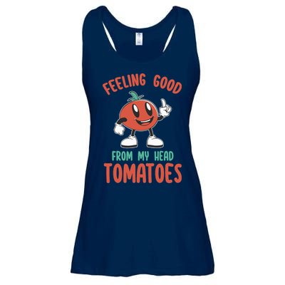 Groovy Tomato Lover Vegan Feeling Good From My Head Tomatoes Ladies Essential Flowy Tank