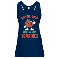Groovy Tomato Lover Vegan Feeling Good From My Head Tomatoes Ladies Essential Flowy Tank