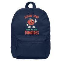 Groovy Tomato Lover Vegan Feeling Good From My Head Tomatoes 16 in Basic Backpack
