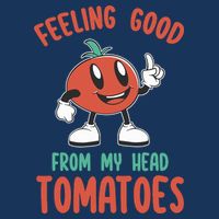 Groovy Tomato Lover Vegan Feeling Good From My Head Tomatoes 16 in Basic Backpack