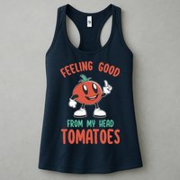 Groovy Tomato Lover Vegan Feeling Good From My Head Tomatoes Womens Tank Top