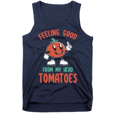 Groovy Tomato Lover Vegan Feeling Good From My Head Tomatoes Tank Top