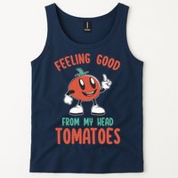Groovy Tomato Lover Vegan Feeling Good From My Head Tomatoes Tank Top