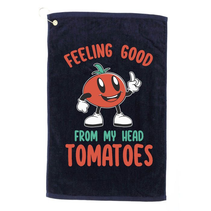 Groovy Tomato Lover Vegan Feeling Good From My Head Tomatoes Golf Towel