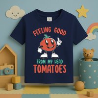 Groovy Tomato Lover Vegan Feeling Good From My Head Tomatoes Toddler T-Shirt