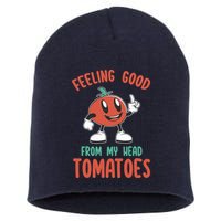 Groovy Tomato Lover Vegan Feeling Good From My Head Tomatoes Short Acrylic Beanie