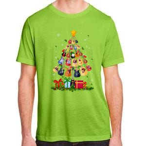 Guitar Tree Lights Christmas Pajamas Guitar Lovers Xmas Gift Adult ChromaSoft Performance T-Shirt