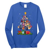 Guitar Tree Lights Christmas Pajamas Guitar Lovers Xmas Gift Long Sleeve Shirt