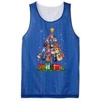 Guitar Tree Lights Christmas Pajamas Guitar Lovers Xmas Gift Mesh Reversible Basketball Jersey Tank