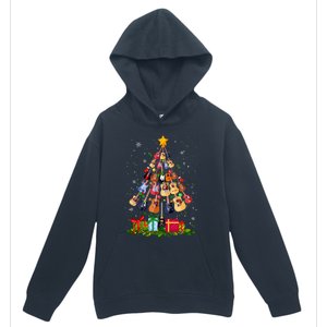 Guitar Tree Lights Christmas Pajamas Guitar Lovers Xmas Gift Urban Pullover Hoodie