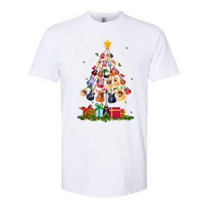 Guitar Tree Lights Christmas Pajamas Guitar Lovers Xmas Gift Softstyle CVC T-Shirt