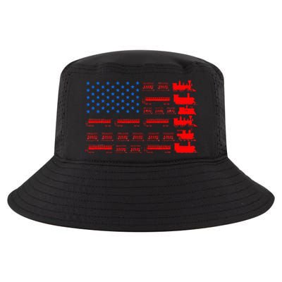 Great Train Lover Design Model Trains United States Flag Cool Comfort Performance Bucket Hat