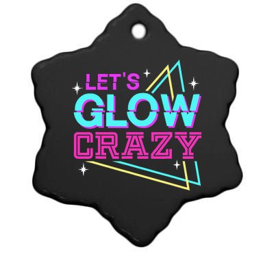 Group Team Lets A Glow Crazy Retro Colorful Ceramic Star Ornament