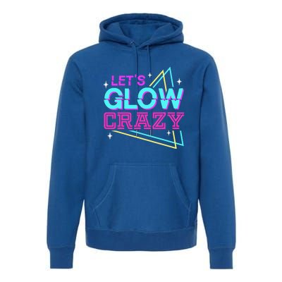 Group Team Lets A Glow Crazy Retro Colorful Premium Hoodie