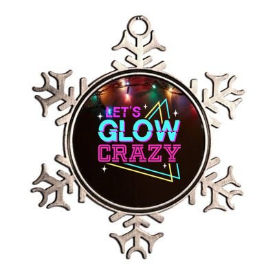 Group Team Lets A Glow Crazy Retro Colorful Metallic Star Ornament