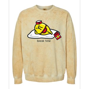 Gudetama The Lazy Egg Diner Server Break Time Colorblast Crewneck Sweatshirt