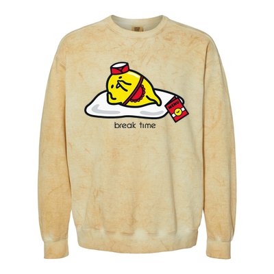 Gudetama The Lazy Egg Diner Server Break Time Colorblast Crewneck Sweatshirt