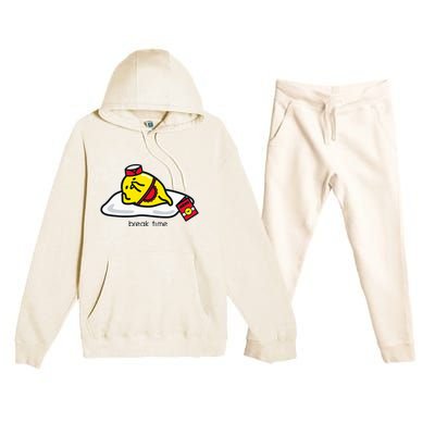 Gudetama The Lazy Egg Diner Server Break Time Premium Hooded Sweatsuit Set