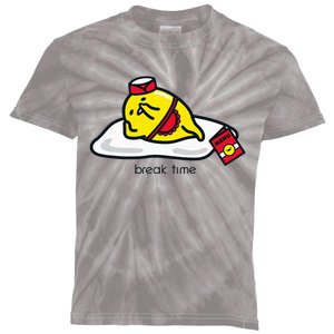 Gudetama The Lazy Egg Diner Server Break Time Kids Tie-Dye T-Shirt