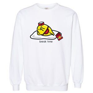 Gudetama The Lazy Egg Diner Server Break Time Garment-Dyed Sweatshirt