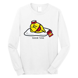 Gudetama The Lazy Egg Diner Server Break Time Long Sleeve Shirt