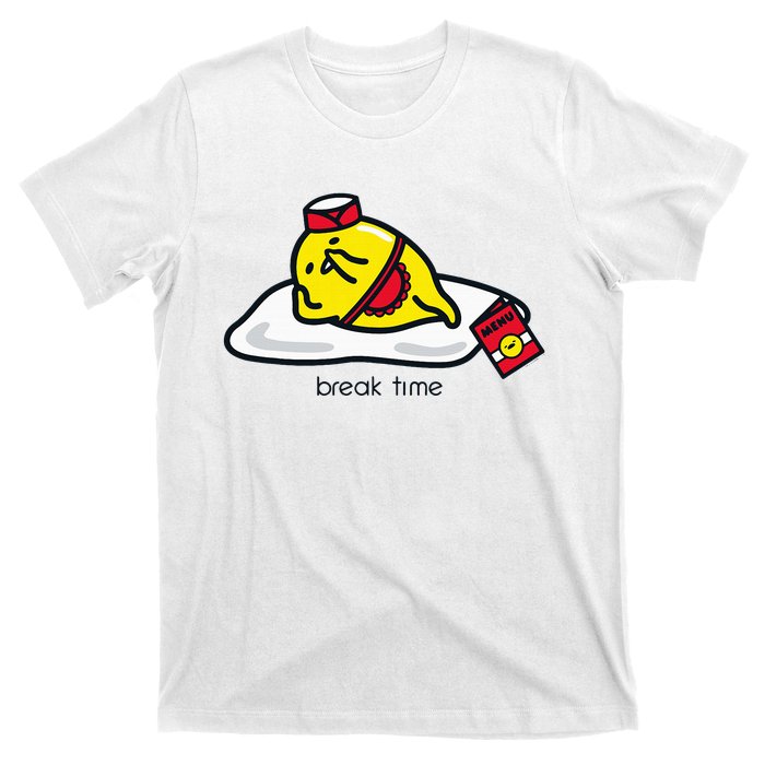 Gudetama The Lazy Egg Diner Server Break Time T-Shirt