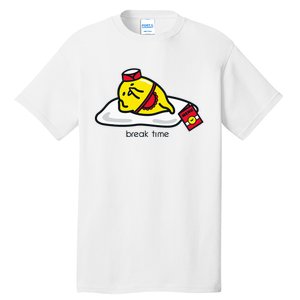 Gudetama The Lazy Egg Diner Server Break Time Tall T-Shirt