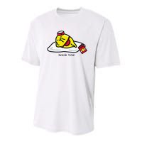 Gudetama The Lazy Egg Diner Server Break Time Youth Performance Sprint T-Shirt