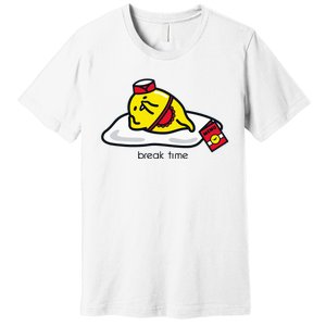 Gudetama The Lazy Egg Diner Server Break Time Premium T-Shirt