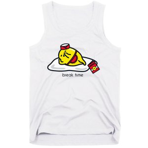 Gudetama The Lazy Egg Diner Server Break Time Tank Top