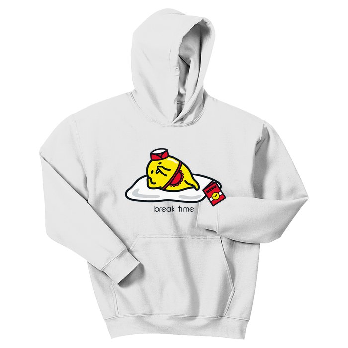 Gudetama The Lazy Egg Diner Server Break Time Kids Hoodie