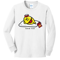 Gudetama The Lazy Egg Diner Server Break Time Kids Long Sleeve Shirt