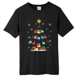 Guitar Tree Lights Christmas Pajamas Guitar Lovers Xmas Tree Cool Gift Tall Fusion ChromaSoft Performance T-Shirt