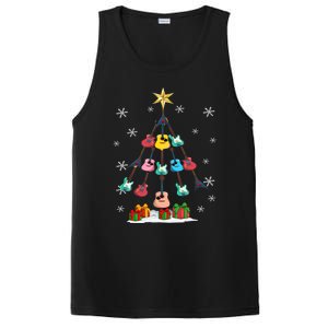 Guitar Tree Lights Christmas Pajamas Guitar Lovers Xmas Tree Cool Gift PosiCharge Competitor Tank