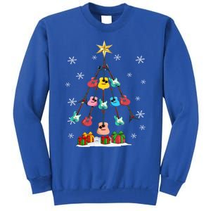 Guitar Tree Lights Christmas Pajamas Guitar Lovers Xmas Tree Cool Gift Sweatshirt